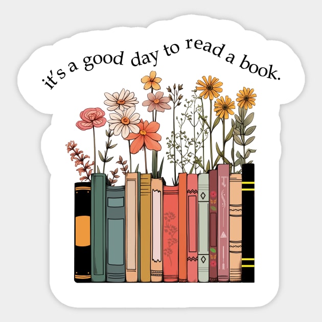 Its A Good Day To Read A Book Sticker by Halby